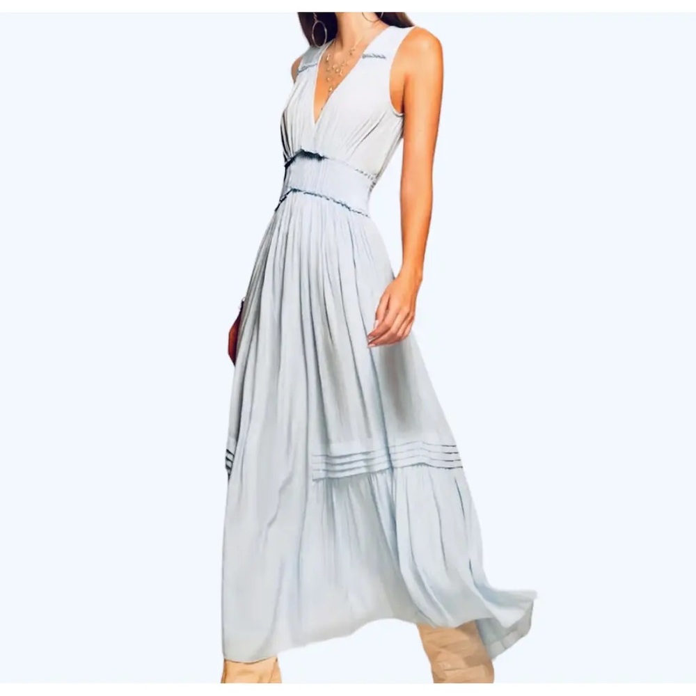 COPY - NWT Ramy Brook Dierdre Smocked Maxi blue Dress | Size S